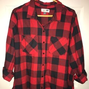 Old Navy NWOT Red/Grey Flannel Size XL